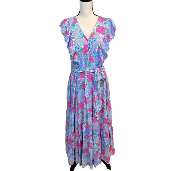 Crown & Ivy Floral Tiered Maxi Dress Size 10 - Picture 1 of 9